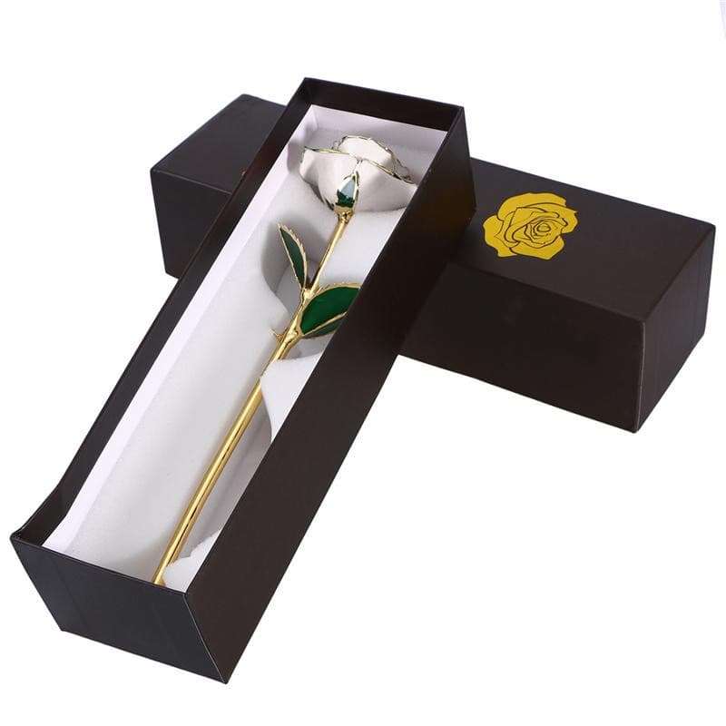 Blooming Lacquered 24K Gold Roses Plated Real Rose Artificial flora gifting by julia m
