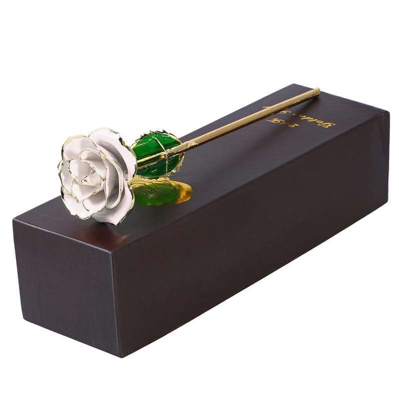Blooming Lacquered 24K Gold Roses Plated Real Rose Artificial flora gifting by julia m