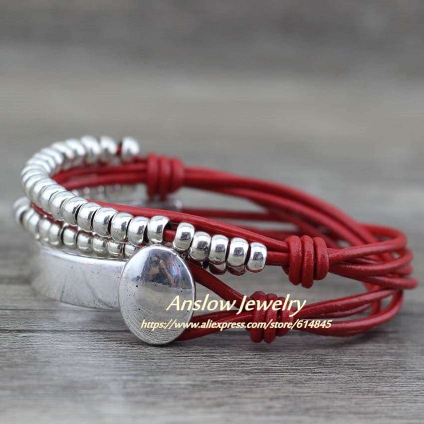Bohemian Vintage Handmade Multilayer Wrap Leather Bracelet bracelets gifting by julia m