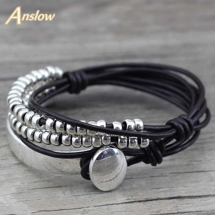Bohemian Vintage Handmade Multilayer Wrap Leather Bracelet bracelets gifting by julia m