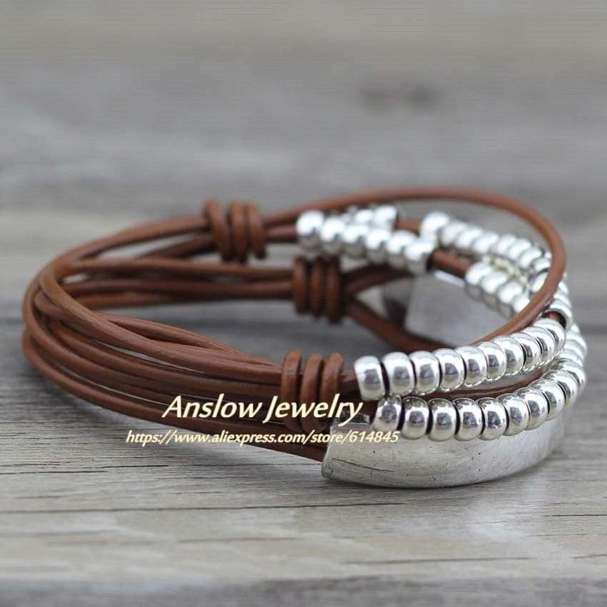 Bohemian Vintage Handmade Multilayer Wrap Leather Bracelet bracelets gifting by julia m