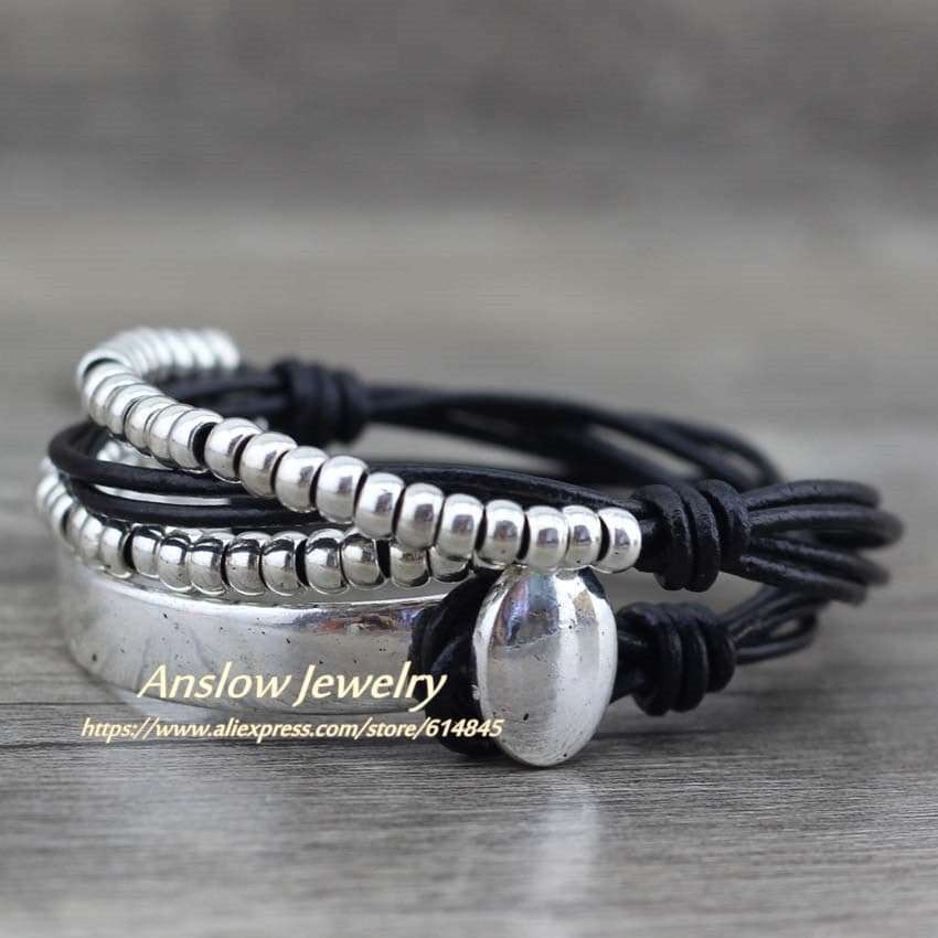 Bohemian Vintage Handmade Multilayer Wrap Leather Bracelet bracelets gifting by julia m