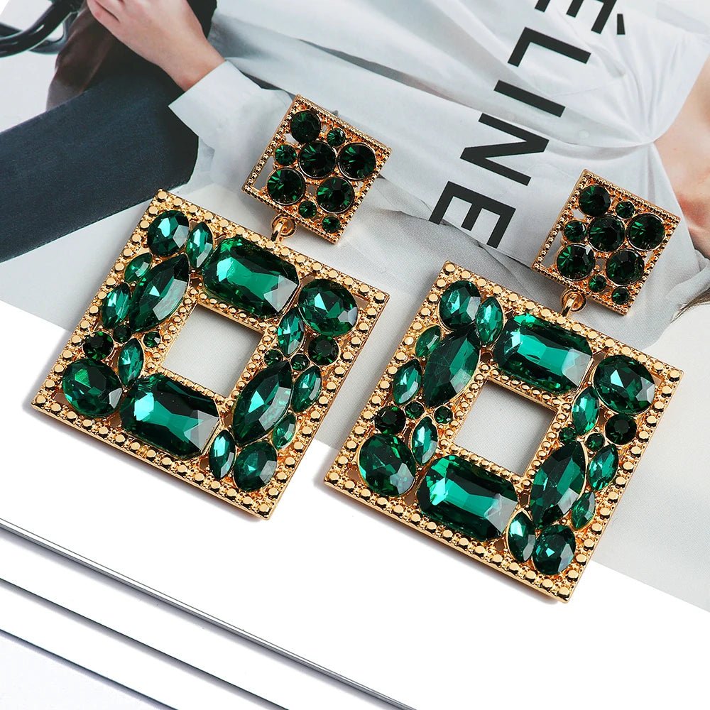 Crystal Square Drop Earrings Crystal Square Drop Earrings Gifting By Julia M