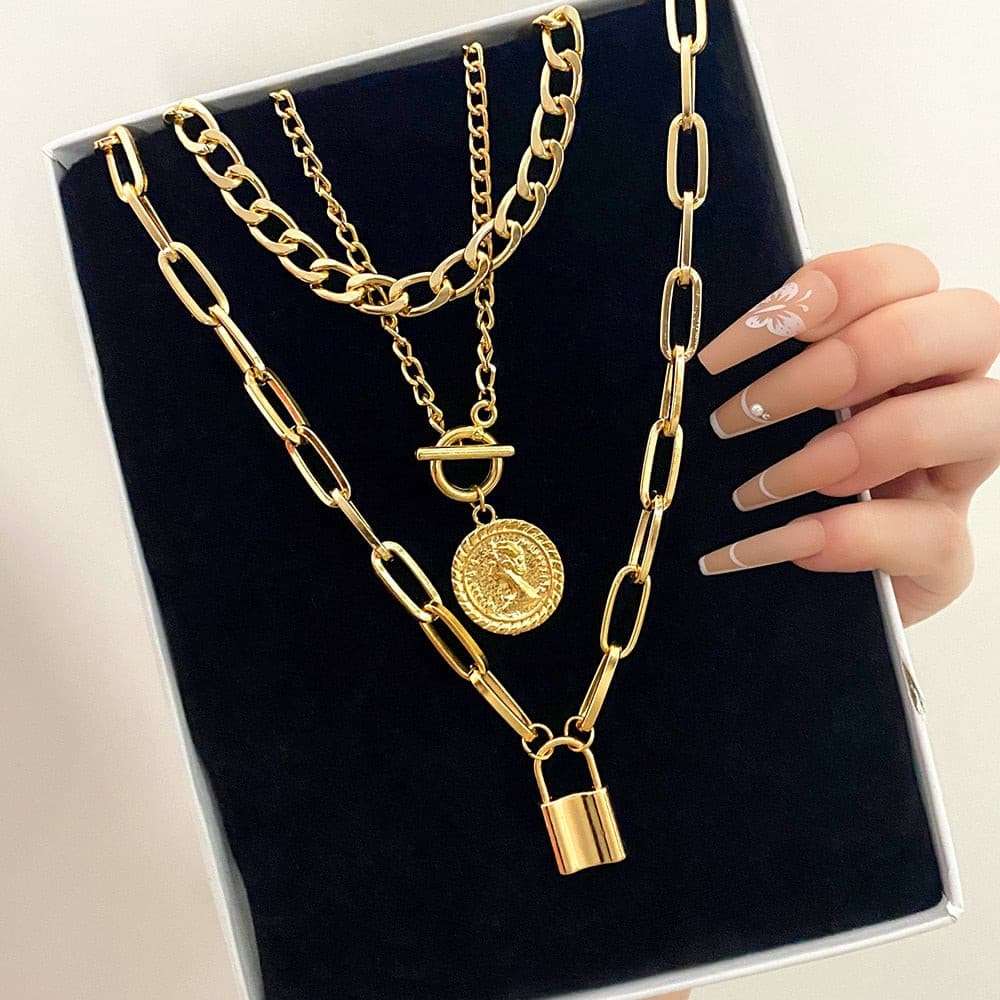 Charm Fashion Lock Pendant Necklace Necklaces gifting by julia m