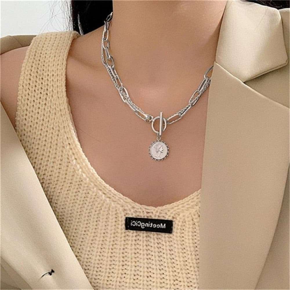 Charm Fashion Lock Pendant Necklace Necklaces gifting by julia m ENS5161094