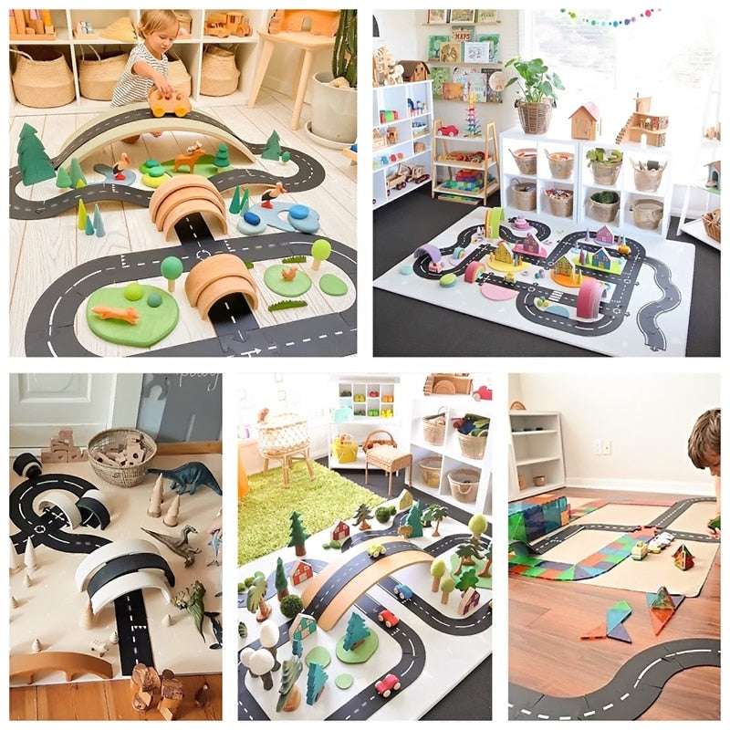 Children DIY Traffic Road Building Motorway diy traffic baby toys gifting by julia m