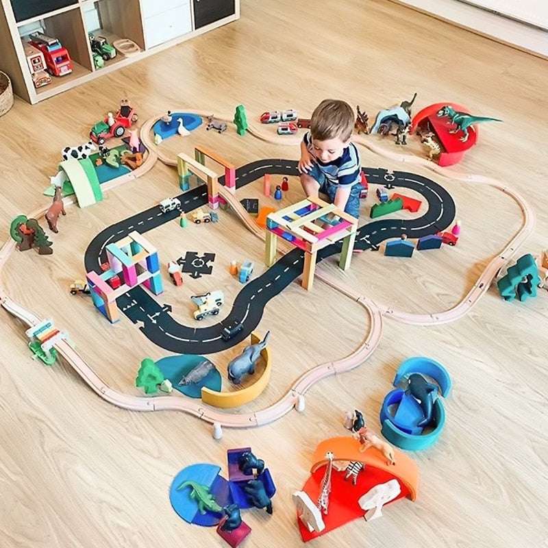Children DIY Traffic Road Building Motorway diy traffic baby toys gifting by julia m