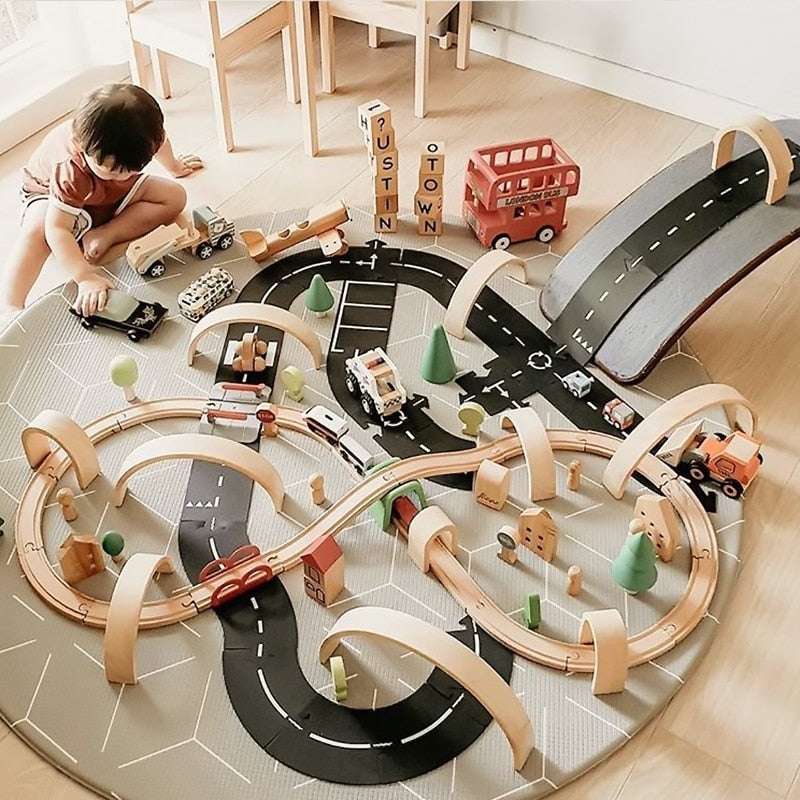 Children DIY Traffic Road Building Motorway diy traffic baby toys gifting by julia m