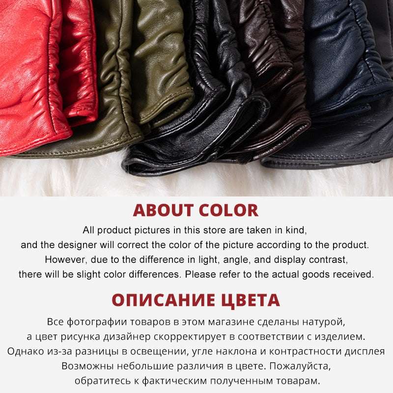 Classic Pleated Genuine Leather Gloves Gloves gifting by julia m