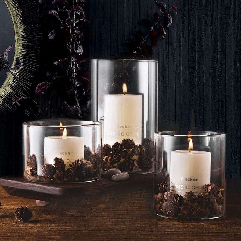Clear Glass Votive Candle Holder Cup Candle holders Gifting By Julia M Dia8x10cm(Height)
