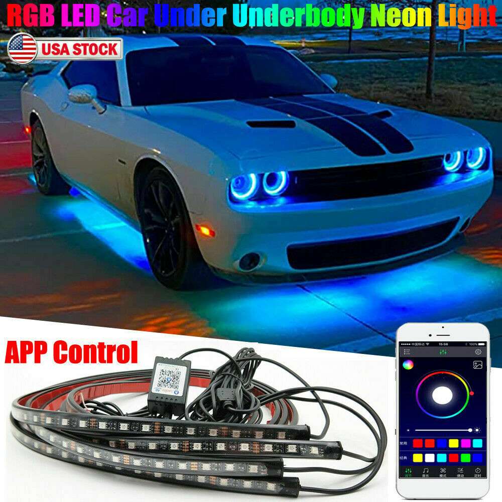 Colorful Car Underglow Light Kit Remote APP Control Car Led Neon Light Gifting by Julia M APP Control