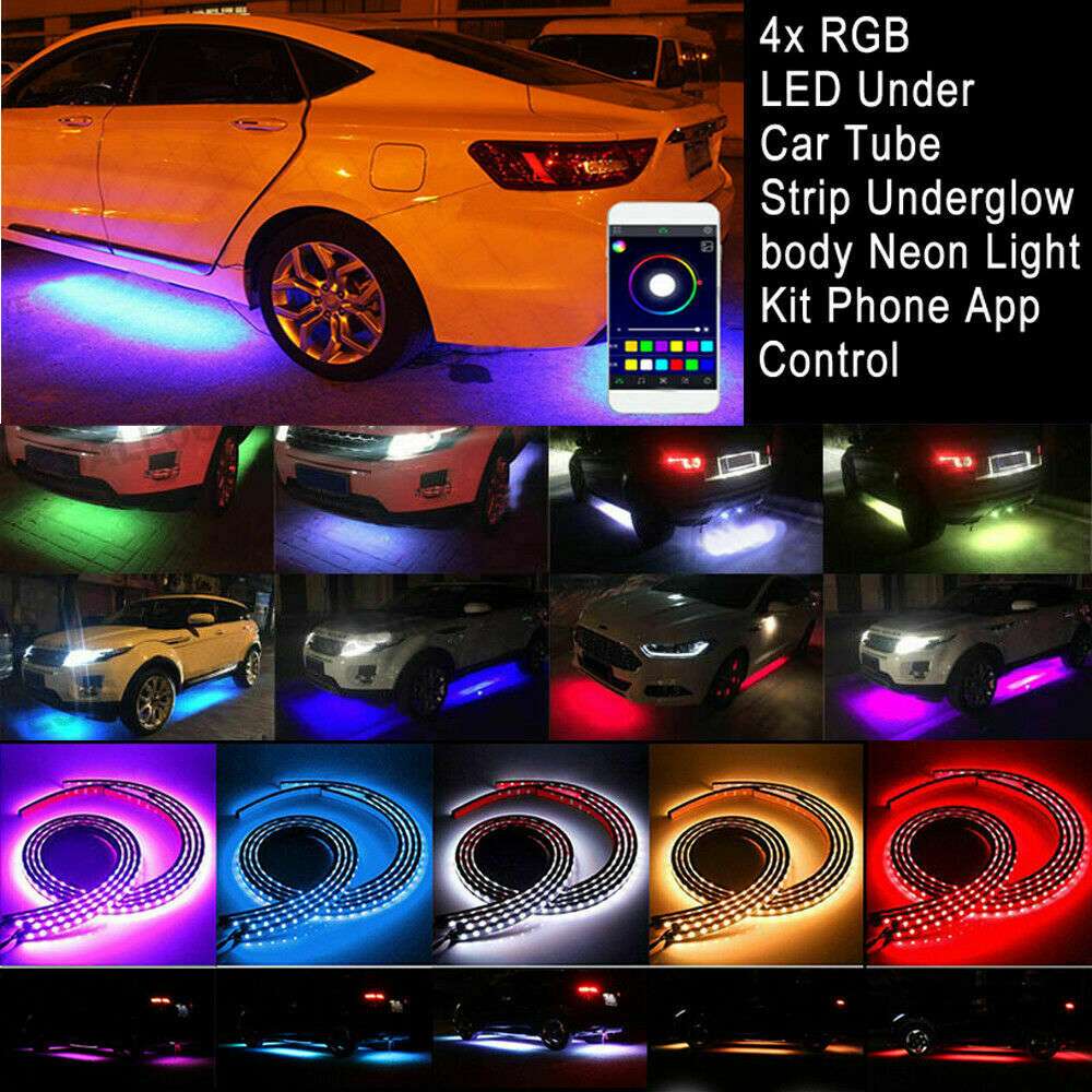 Colorful Car Underglow Light Kit Remote APP Control Car Led Neon Light Gifting by Julia M