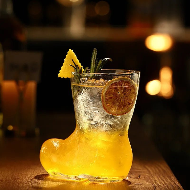 Creative Boots Glass Personalized Juice Milk Cold Drinks Beer Cups Bar Cocktail Wine Water Whisky Champagne Cups Gifting By Julia M A 301-400ml