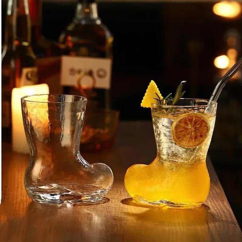 Creative Boots Glass Personalized Juice Milk Cold Drinks Beer Cups Bar Cocktail Wine Water Whisky Champagne Cups Gifting By Julia M