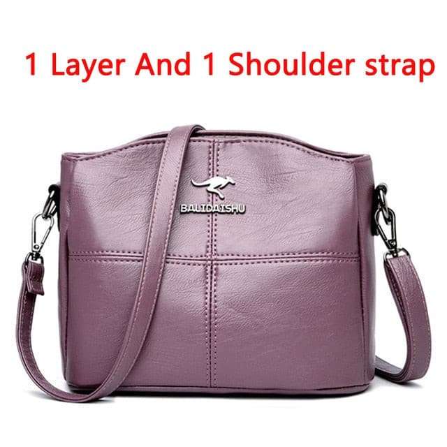 Crossbody Shoulder Bag HANDBAGS gifting by julia m 1 Layer Purple