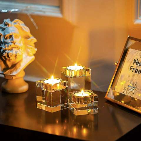 Crystal Elegance Candle Stand Candle Holders Gifting by Julia M