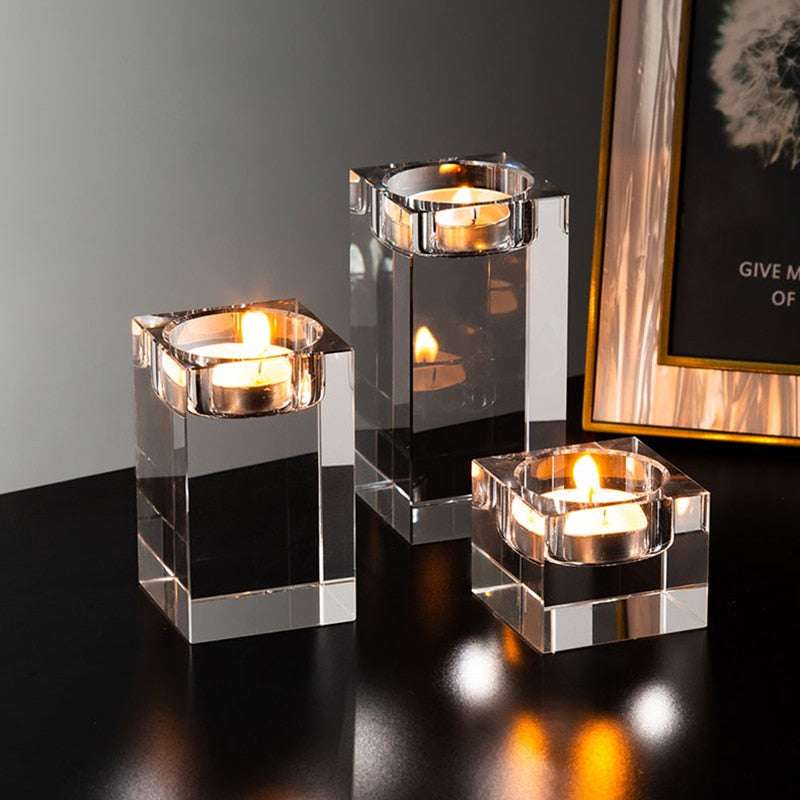 Crystal Elegance Candle Stand Candle Holders Gifting by Julia M