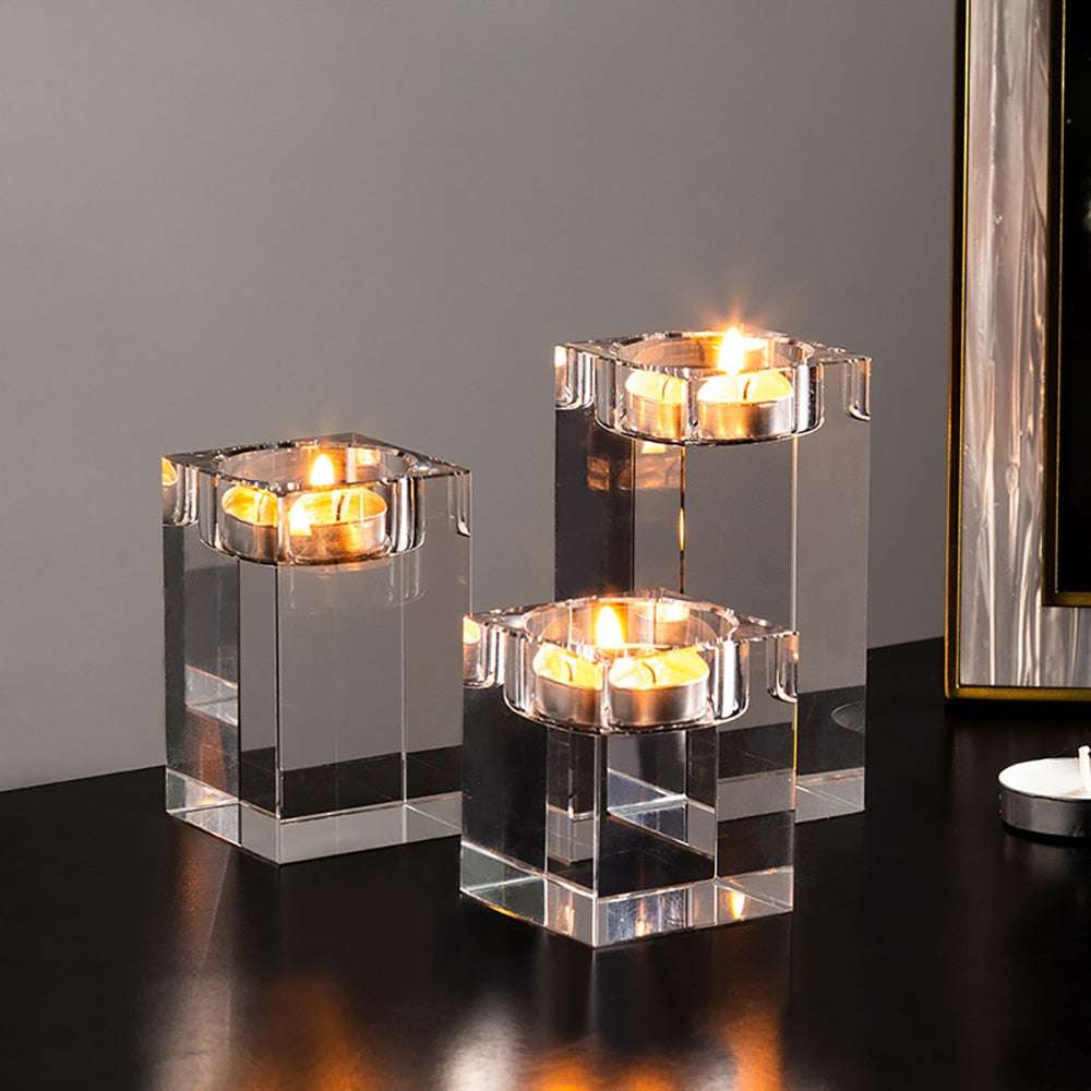 Crystal Elegance Candle Stand Candle Holders Gifting by Julia M