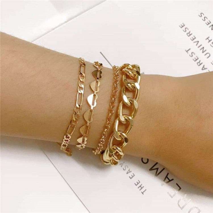 Cuban Chain Bracelets Set Bracelets gifting by julia m S18