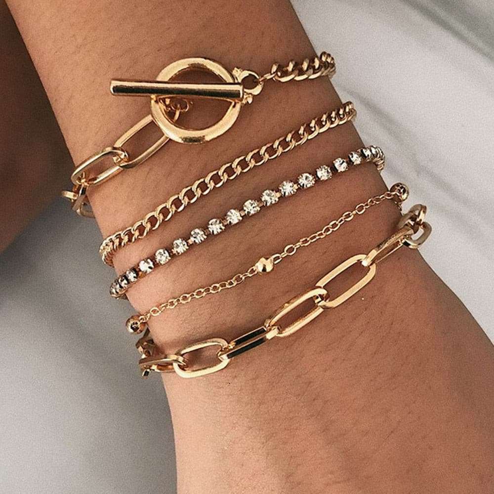 Cuban Chain Bracelets Set Bracelets gifting by julia m S8