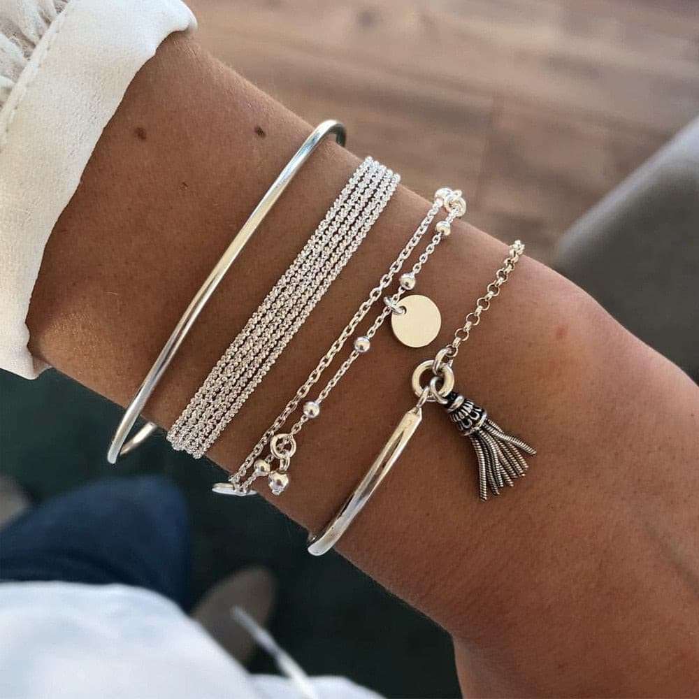 Cuban Chain Bracelets Set Bracelets gifting by julia m S6