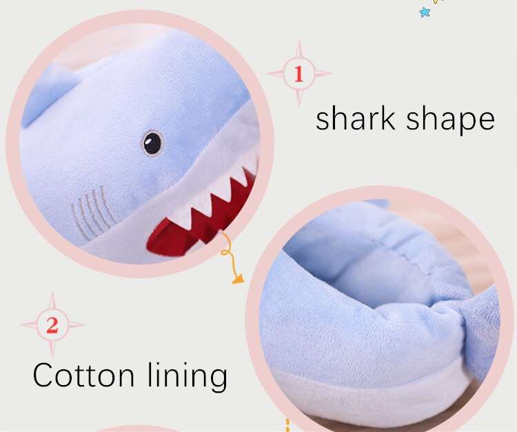 Cute Shark Shape House Cotton lined Slippers house cotton slippers for women gifting by julia m
