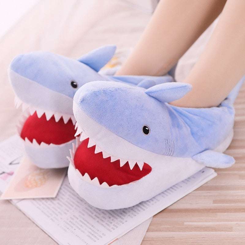 Cute Shark Shape House Cotton lined Slippers house cotton slippers for women gifting by julia m