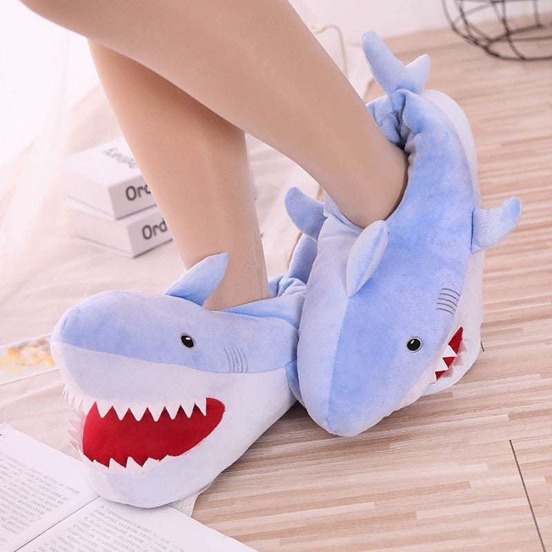 Cute Shark Shape House Cotton lined Slippers house cotton slippers for women gifting by julia m