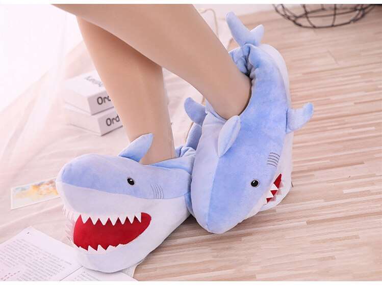 Cute Shark Shape House Cotton lined Slippers house cotton slippers for women gifting by julia m