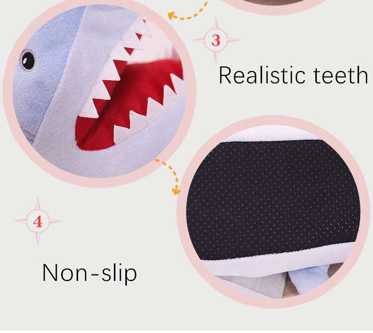 Cute Shark Shape House Cotton lined Slippers house cotton slippers for women gifting by julia m