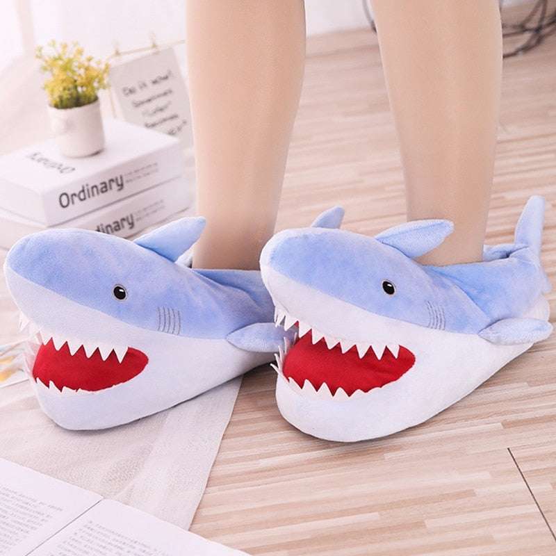 Cute Shark Shape House Cotton lined Slippers house cotton slippers for women gifting by julia m
