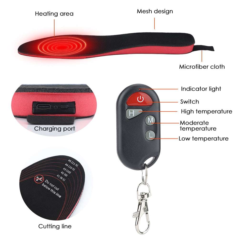 Electric Heating Insole Rechargeable Remote Control Electric Heating Insole gifting by julia m