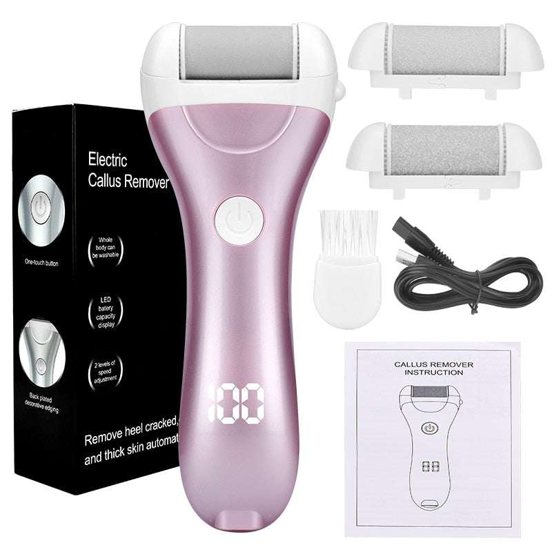 Electric Pedicure Foot File USB Rechargeable Electric Pedicure Foot File Gifting By Julia M Pink-with box