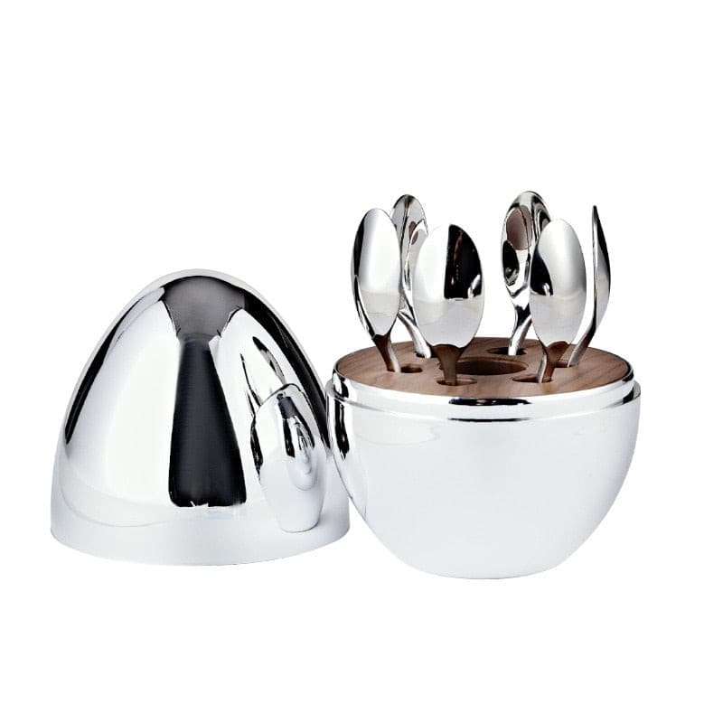 Elegant Egg Shape Stainless Steel Tableware Set Tableware Set Gifting By Julia M