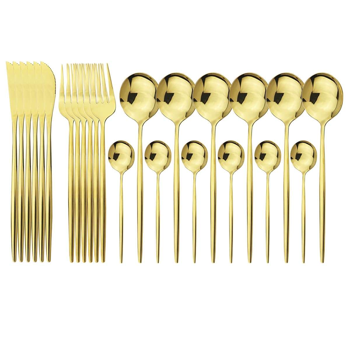 Flatware Set - Stylish and Eco-Friendly Cutlery Flatware Set gifting by julia m Gold