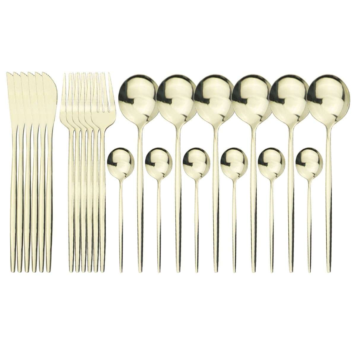 Flatware Set - Stylish and Eco-Friendly Cutlery Flatware Set gifting by julia m Champagne