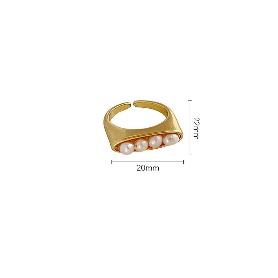Freshwater Pearl Geometry Index Finger Ring Rings Gifting By Julia M