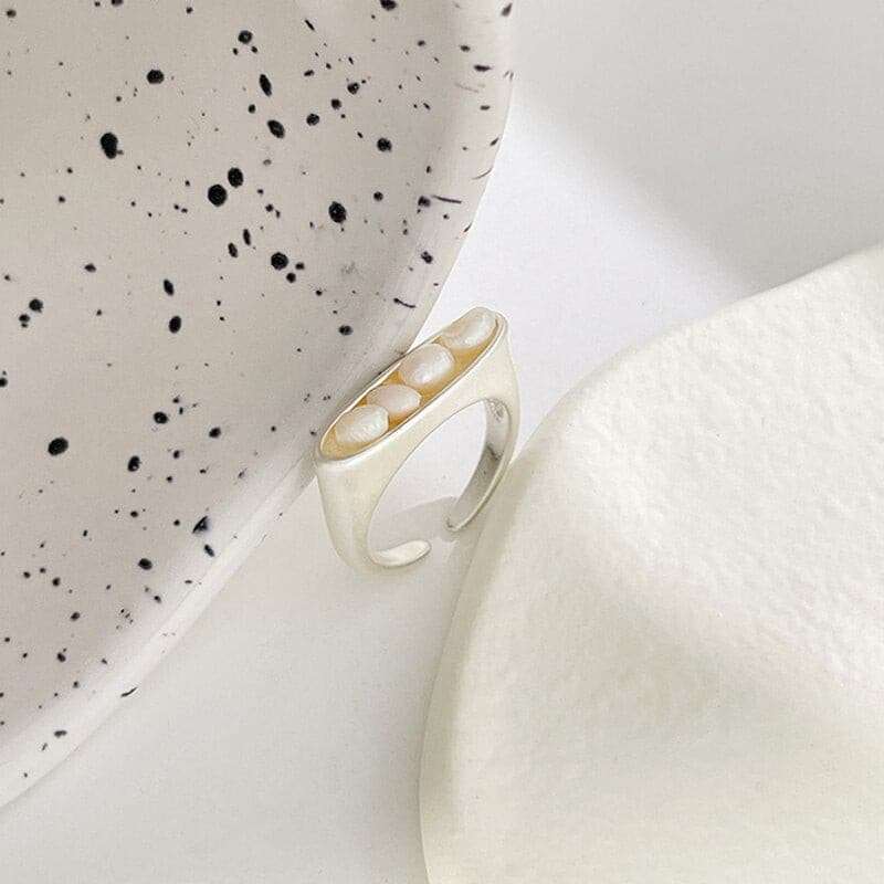 Freshwater Pearl Geometry Index Finger Ring Rings Gifting By Julia M
