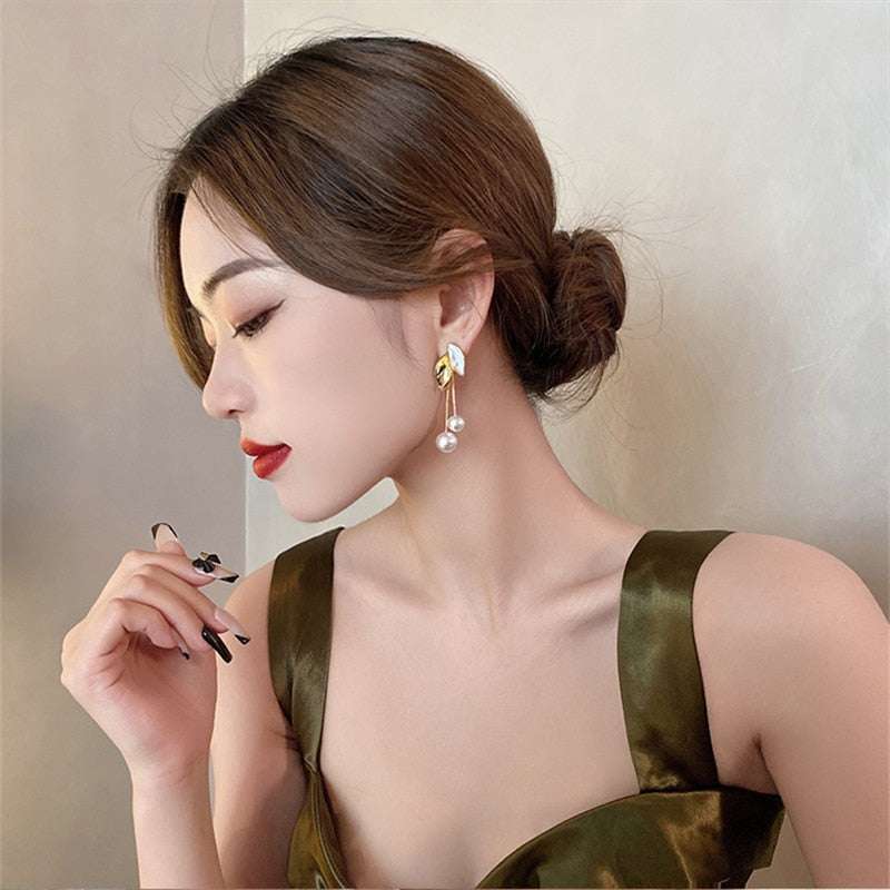 Geometric Luxury Leaf Earrings Earrings gifting by julia m