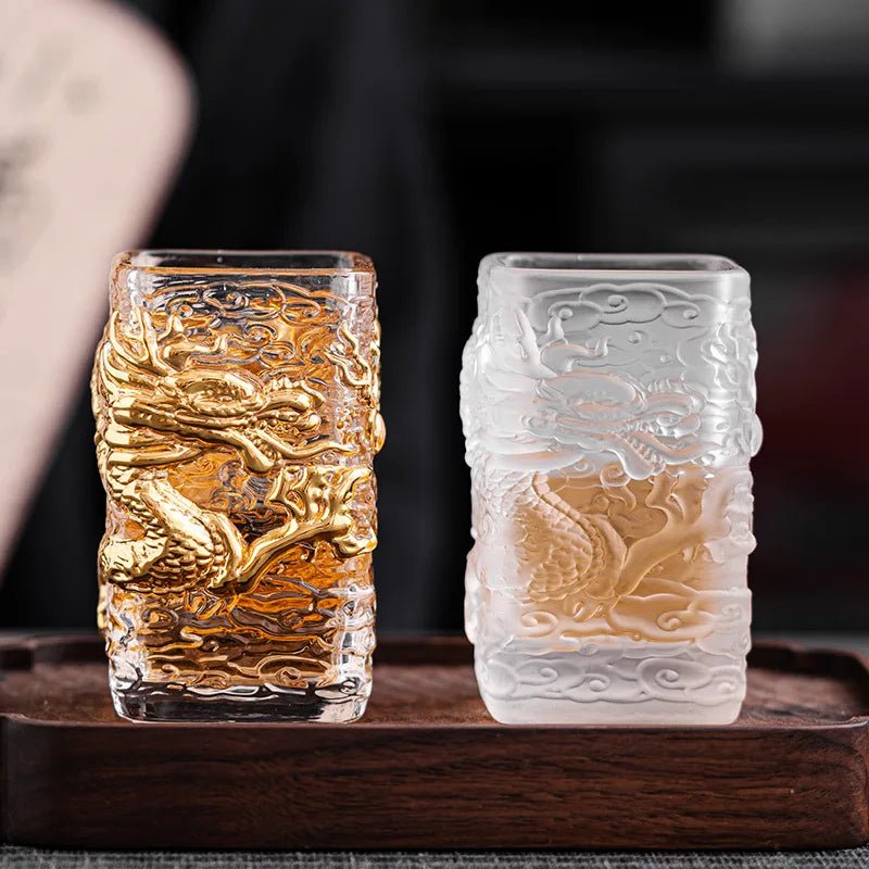Glass teacups, golden dragon cups, heat-resistant glass master cups, single creative tea cups, and high-grade beer cups. Gifting By Julia M