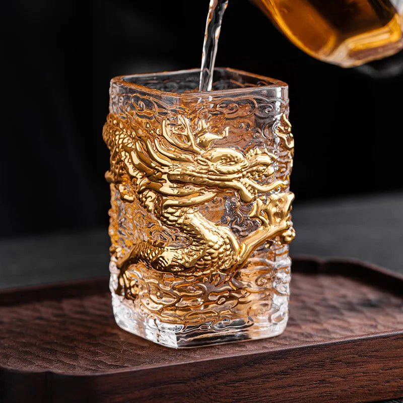 Glass teacups, golden dragon cups, heat-resistant glass master cups, single creative tea cups, and high-grade beer cups. Gifting By Julia M