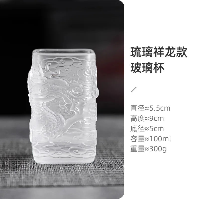 Glass teacups, golden dragon cups, heat-resistant glass master cups, single creative tea cups, and high-grade beer cups. Gifting By Julia M 1 101-200ml