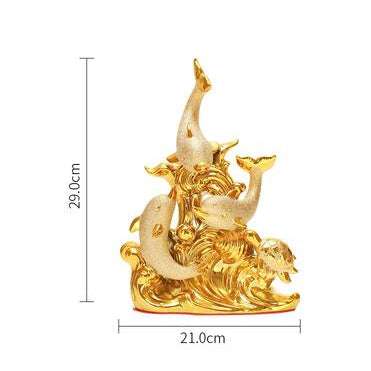 Gold Dolphin Figurines - A touch of European Elegance Decor gifting by julia m