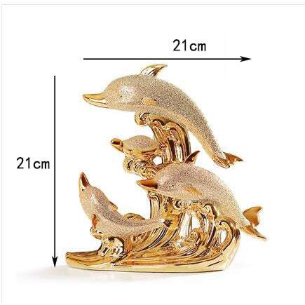 Gold Dolphin Figurines - A touch of European Elegance Decor gifting by julia m style1