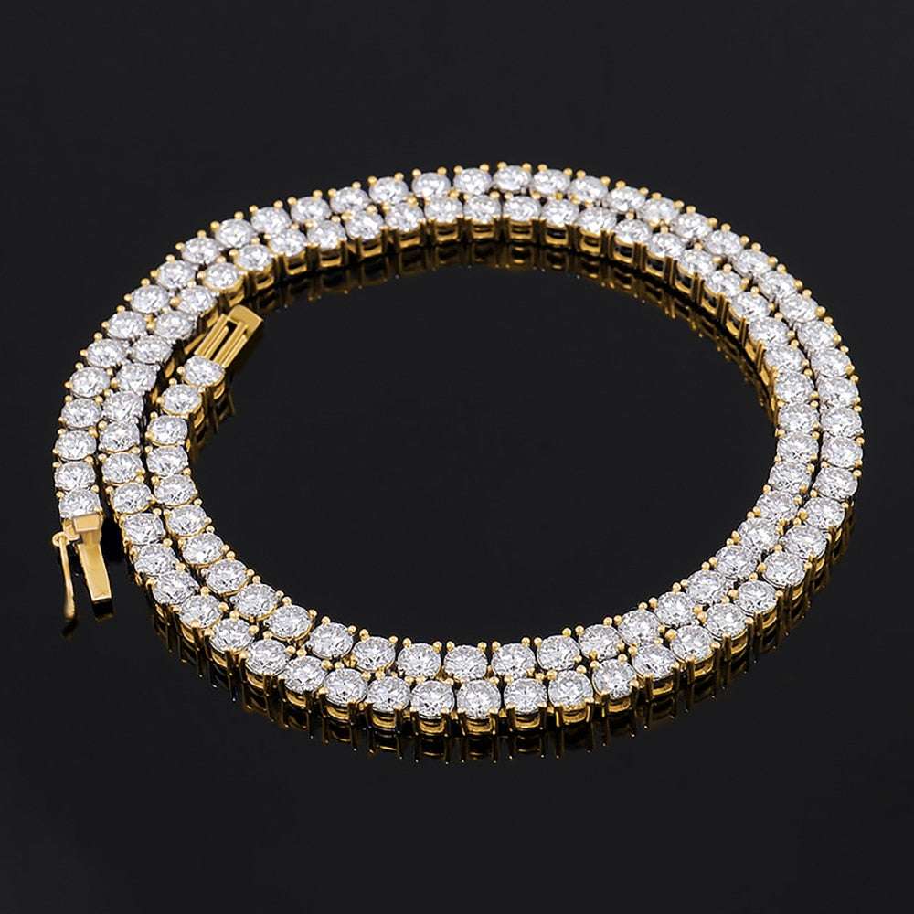 Gold Moissanite Tennis Necklace Bracelet Set Jewelry sets gifting by julia m
