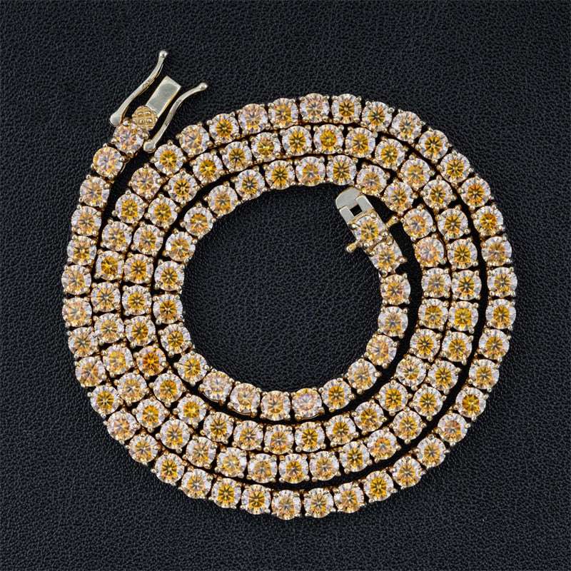 Gold Moissanite Tennis Necklace Bracelet Set Jewelry sets gifting by julia m