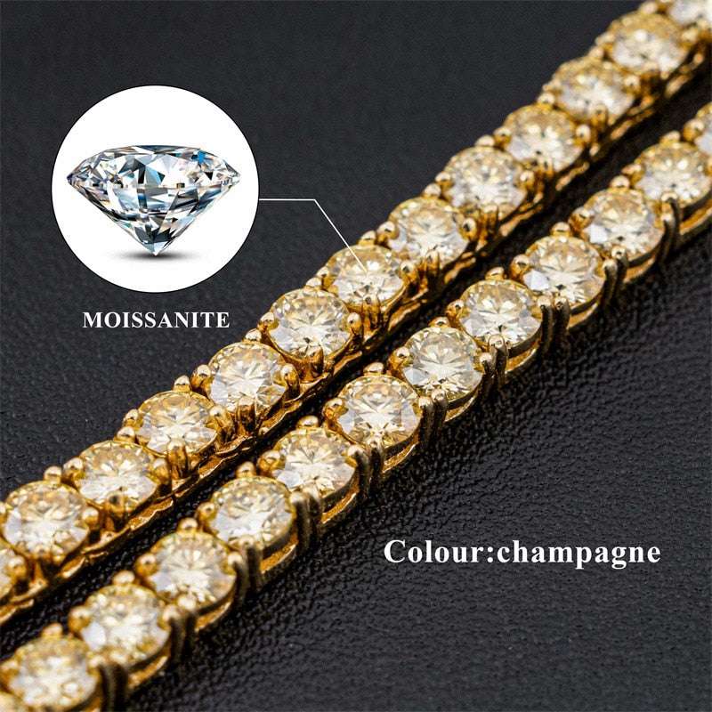 Gold Moissanite Tennis Necklace Bracelet Set Jewelry sets gifting by julia m