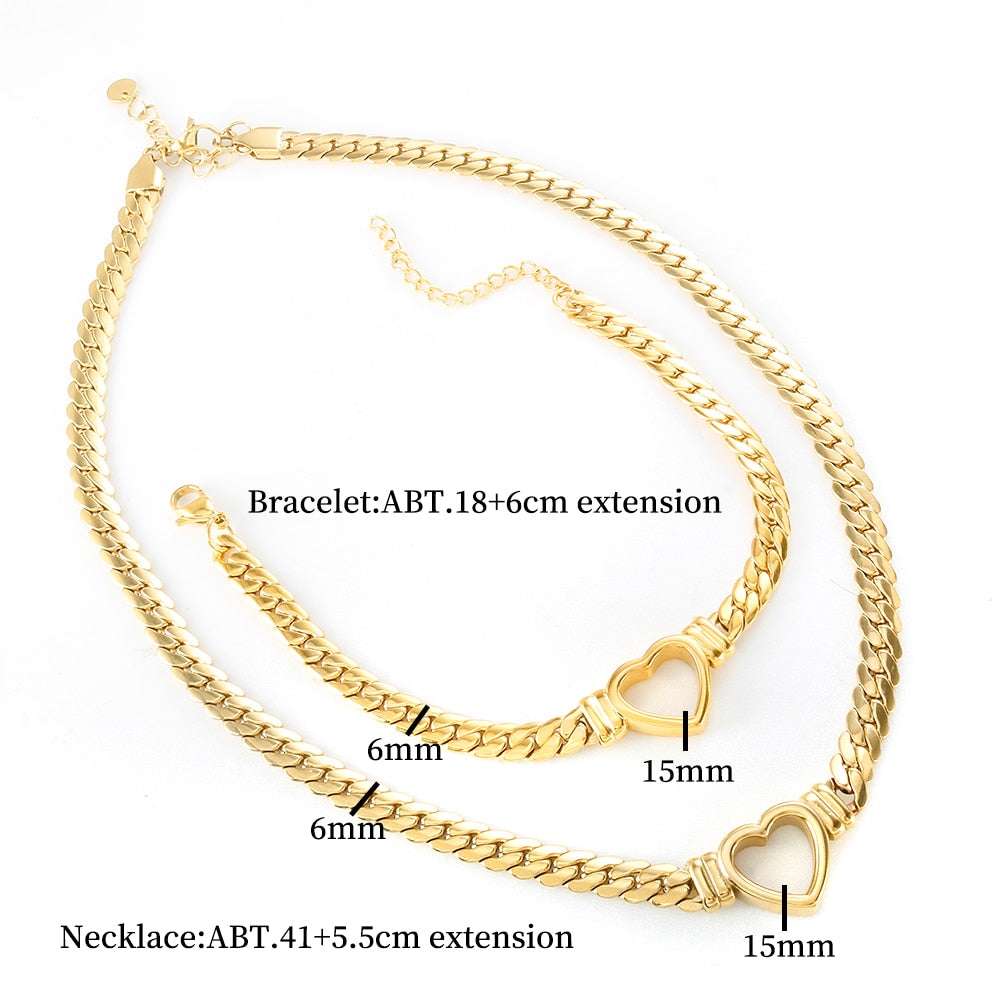 Gold-Plated Waterproof Stainless Steel Luxury Jewelry set Jewelry sets gifting by julia m