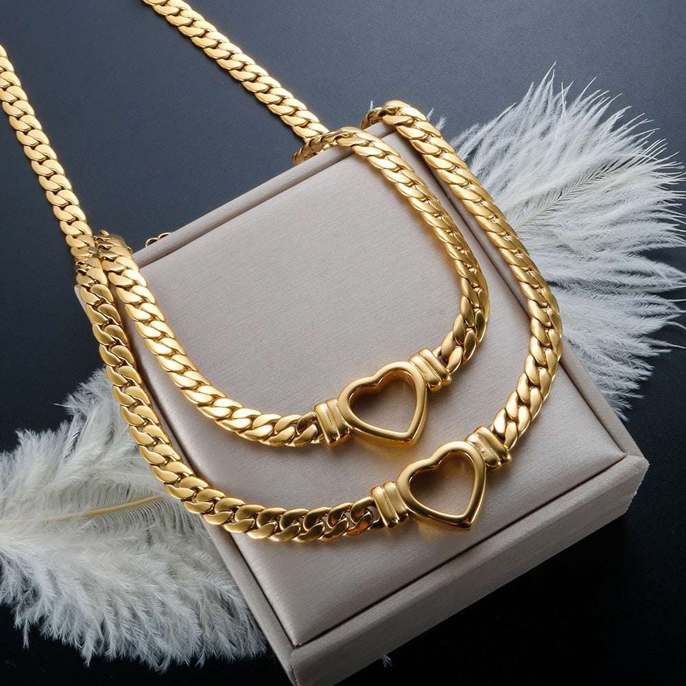 Gold-Plated Waterproof Stainless Steel Luxury Jewelry set Jewelry sets gifting by julia m