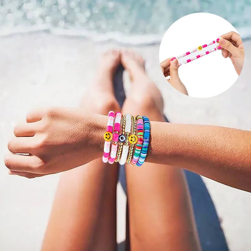 Golden Beaded Surfer Bracelet Set stackable golden beads bracelets Gifting By Julia M
